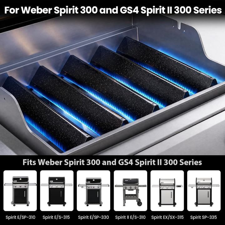 Utheer 7636 Flavorizer Bar für Weber Spirit 300, 5 Stück,emaillierter Stahl | Emaillierter Stahl, Er