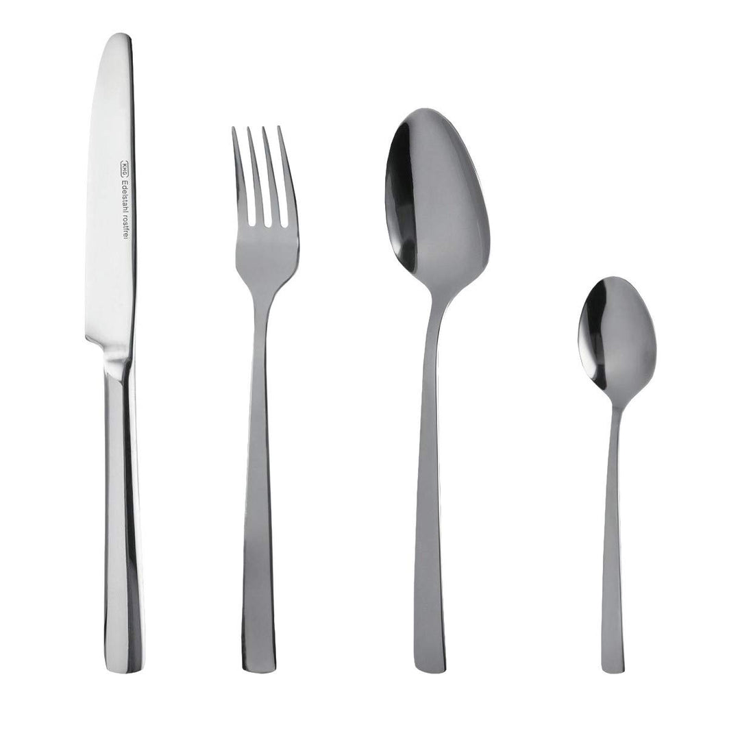 KHG Besteckset 24 tlg für 6 Personen, Edelstahl 18/0 Rostfrei &amp; Langlebig Essbesteck für jeden Anlas