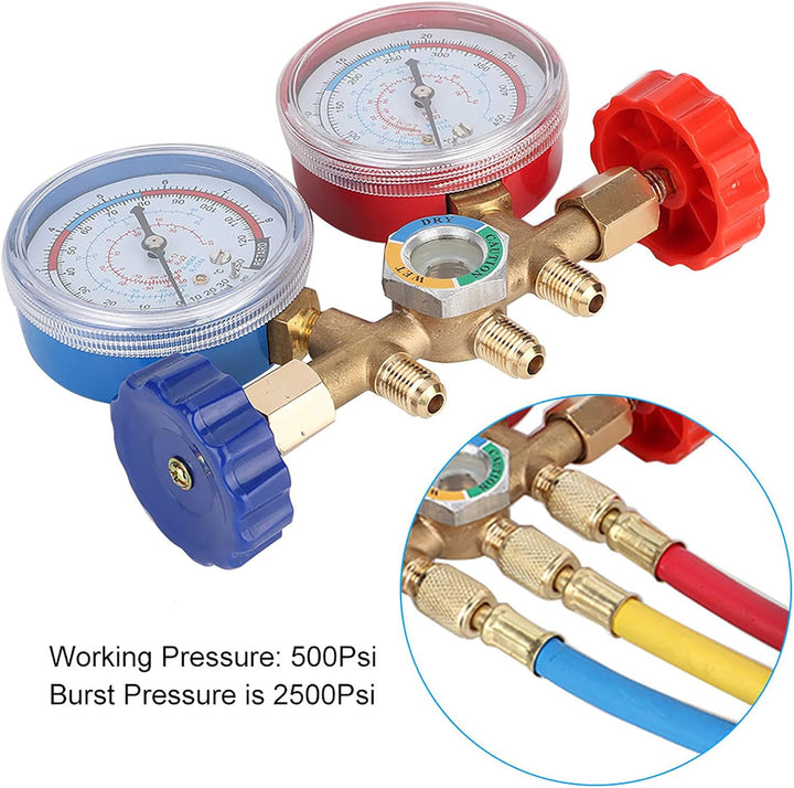 Vakuumpumpe Manifold Gauge Set, Fydun Kältemittel Klimaanlagen Werkzeuge AC Diagnose Manifold Anzeig