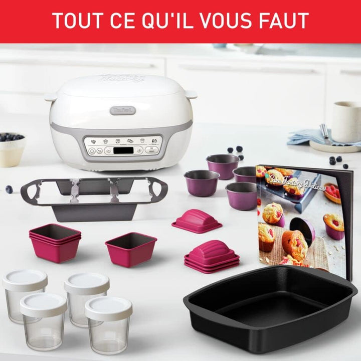 Tefal Cake Factory Délices Kuchenmaschine, 5 Auto-Programme, manuelle Modus, CreaBake, Muffinformen,