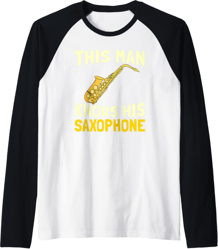 Herren Saxophon Musiker - Jazz Musik Saxophonist Saxofon Raglan