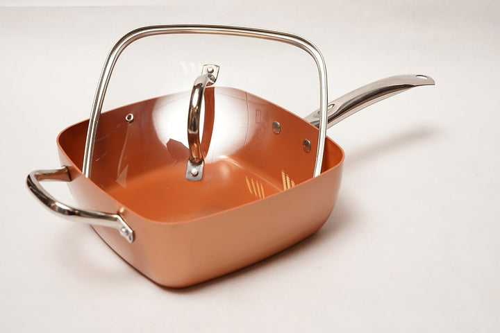 WEME Universale Kupferpfanne Todobizz, 24 x 9 x 24 cm, Antihaft-Keramikbeschichtung, Spülmaschinenfe