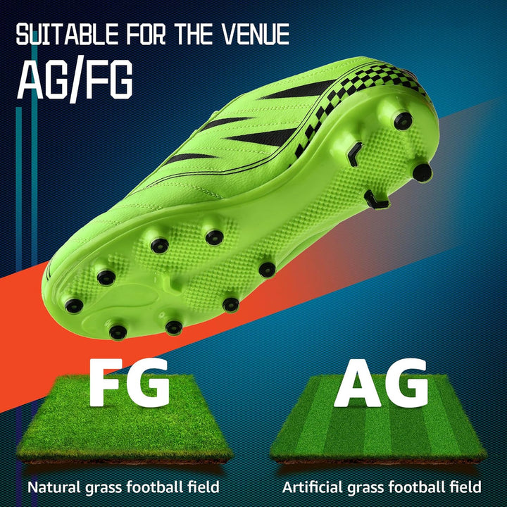 Littleplum Fussballschuh Kinder Footballschuhe Outdoor Athletic Soccer Schuhe 35 EU A Grün, 36 EU