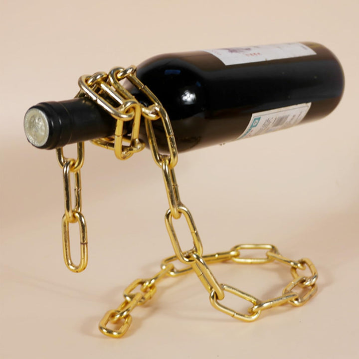 Sertay Kettenweinregal, Floating Wine Rack, Hängender Kette Weinhalter, Magischer Weinflaschenhalter