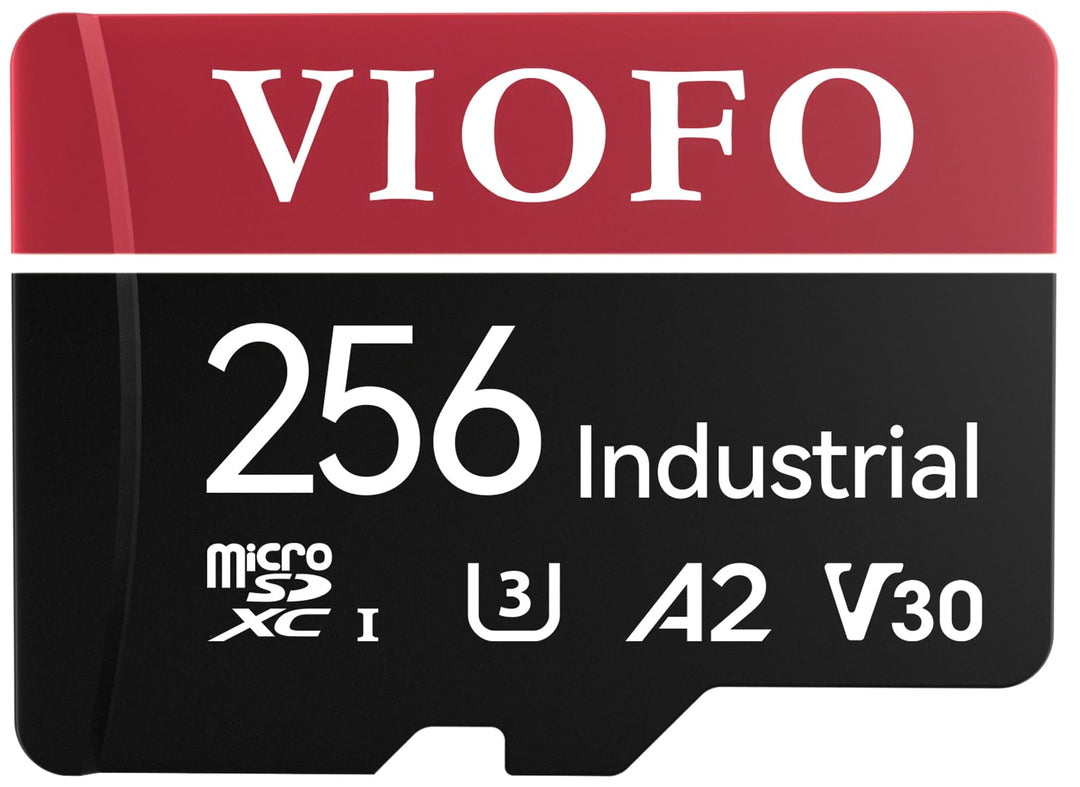 VIOFO 256GB Speicherkarte, hohe Geschwindigkeit mit Adapter U3, Kompatibel für 4K WiFi Dashcam Auto