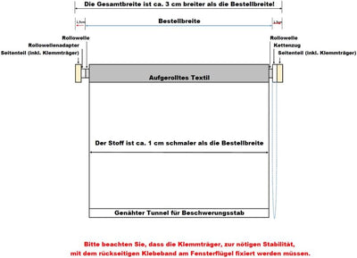 DécoProfi Thermorollo für Fenster ohne Bohren 110 x 160 cm I Sonnenschutz Rollo innen für Hitzeschut