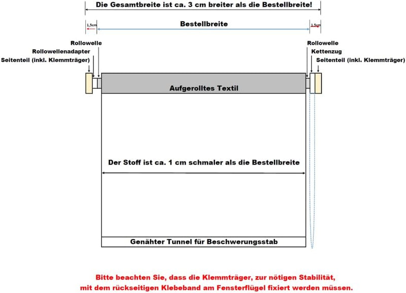 DécoProfi Thermorollo für Fenster ohne Bohren 110 x 160 cm I Sonnenschutz Rollo innen für Hitzeschut