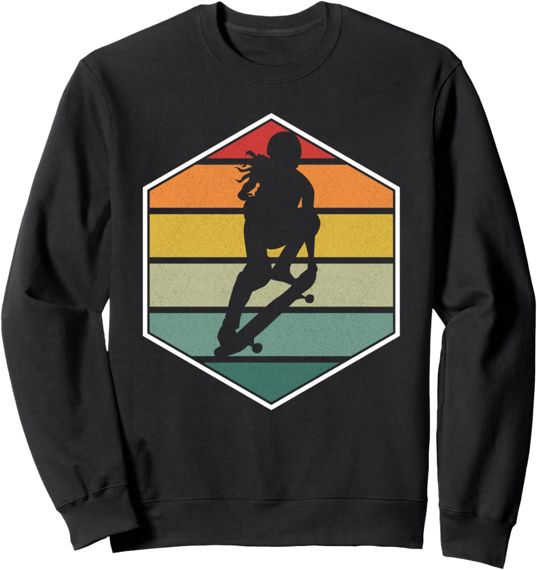Skateboard Mädchen Retro Skateboarding Outfit Sweatshirt