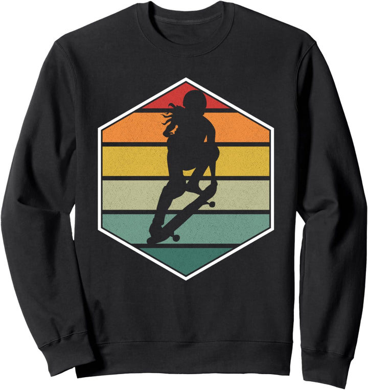 Skateboard Mädchen Retro Skateboarding Outfit Sweatshirt