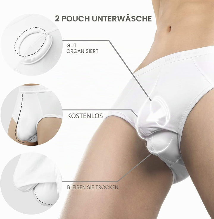 DAVID ARCHY Herren Boxershorts Mehrfachpack, Mirco Modal Stretcken Klassischer Retroshorts, Unterhos
