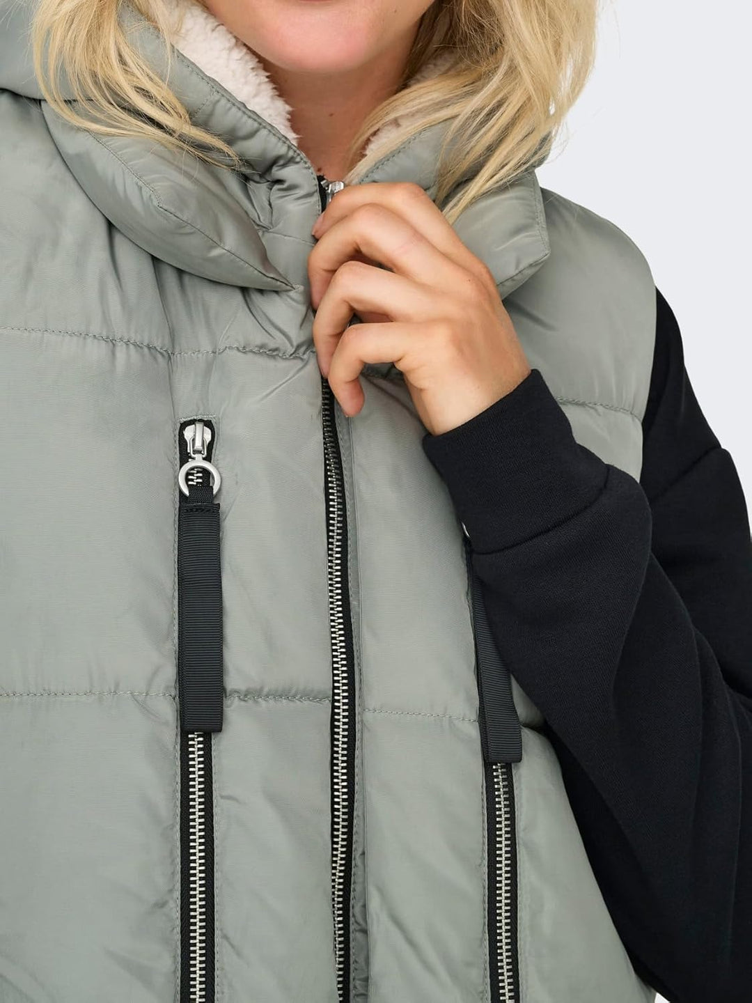 ONLY Damen Onlnewnora Puffer Waistcoat Life Cc Otw Pufferweste S Shadow, S Shadow