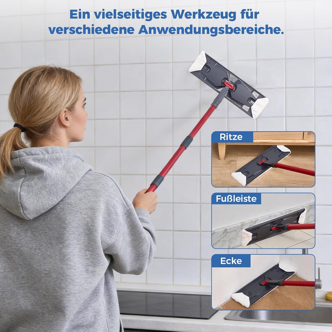 6 Stück für Vileda H2PrO Bodenwischer Ersatzbezug, Mikrofaser Bezug Kompatibel mit Vileda H2Pro &amp; O-