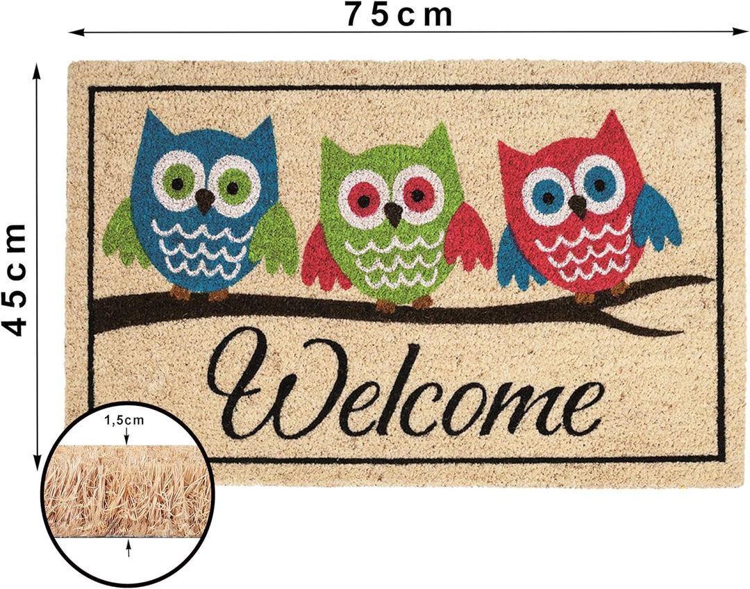 Betz 3er Kokosmatte aus 100% Kokos -Fussmatte - Fussabstreifer –Schmutzfangmatte Grösse 45 cm x 75 c