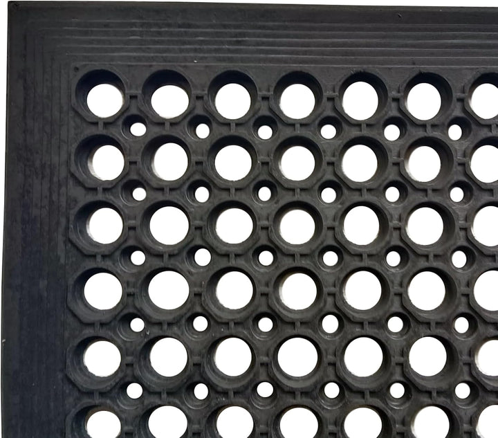 Doortex® Open-Top Schwarz Anti-Ermüdungsmatte - 90 x 150cm 150L x 90B x 1.4D cm Schwarz, 150L x 90B