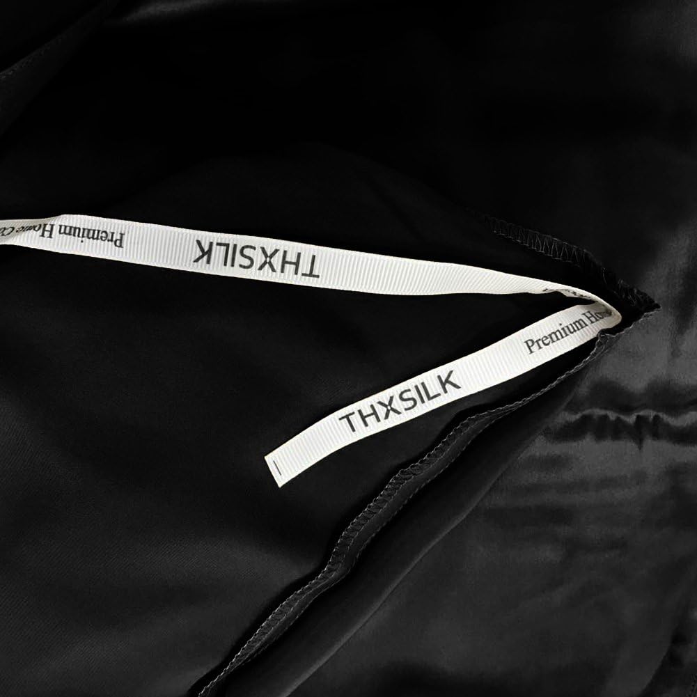 THXSILK Seidenbettwäsche Set 2 teilig, Bettbezug 155x 220 cm und 80 x 80 cm Kissenbezug, Hypoallerge