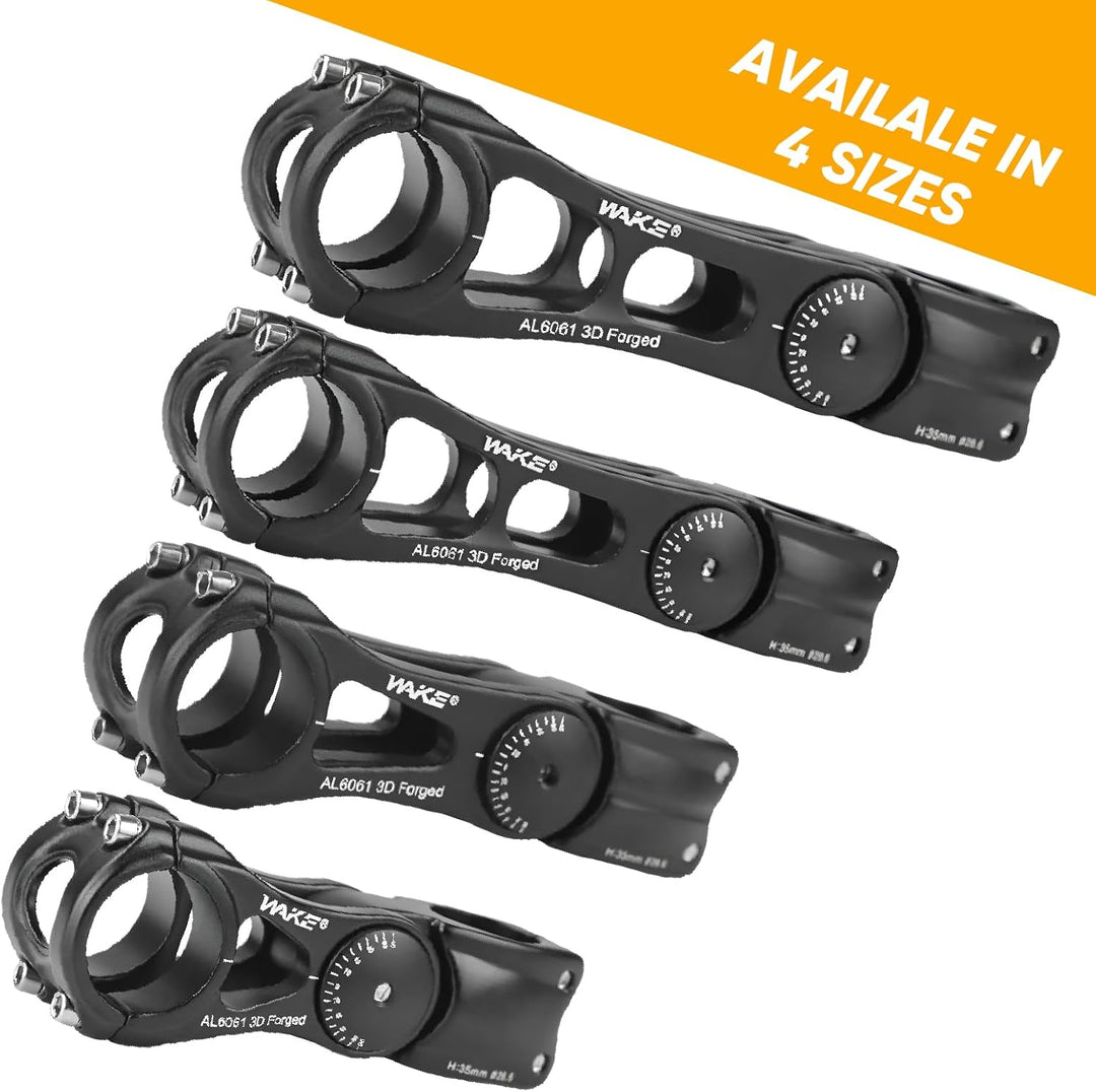 BESNIN Einstellbarer Fahrradstiel 0-90 Grad Universal 25.4mm 31.8mm für Lenker 110mm/145mm Vorbau, E