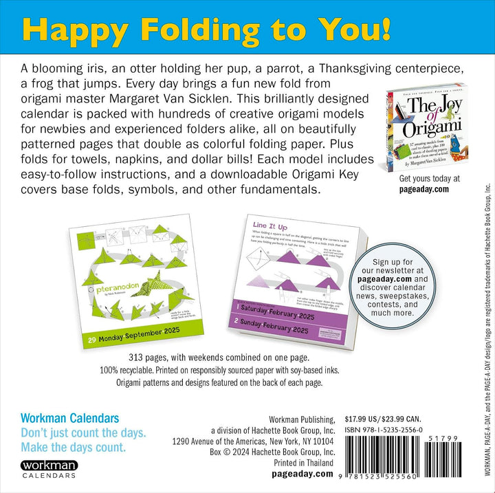 Origami Page-A-Day® Calendar 2025: More Than 250 Projects to Fold, Kalender