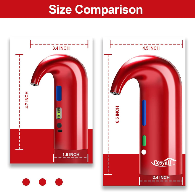Cosyall Elektrischer Wein Dekanter, Automatischer und Tragbarer Weinbelüfter, Dosierbarer Weinspende