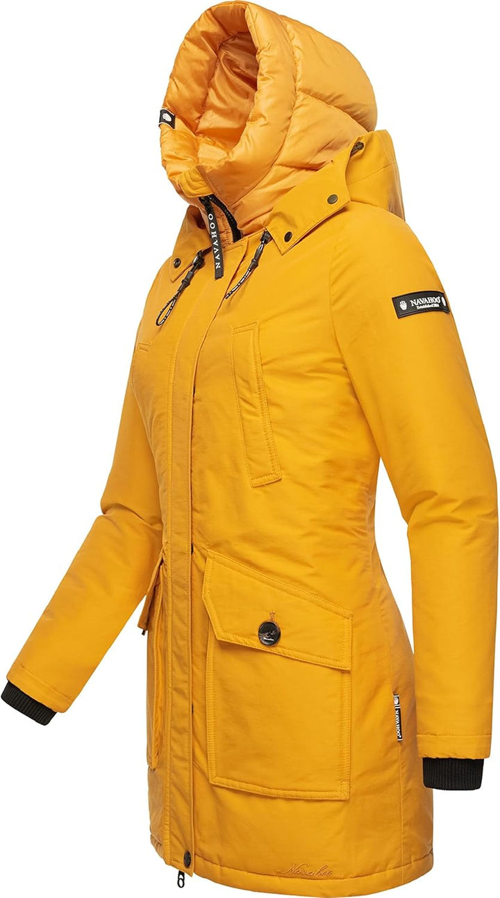 Navahoo Damen Warmer Winter Kurzmantel Blizzardstorm XS-3XL XS Gelb, XS Gelb