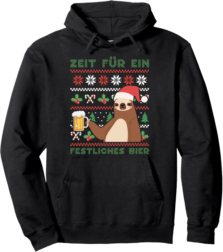 Party Faultier Weihnachten I Zeit für ein festliches Bier Pullover Hoodie