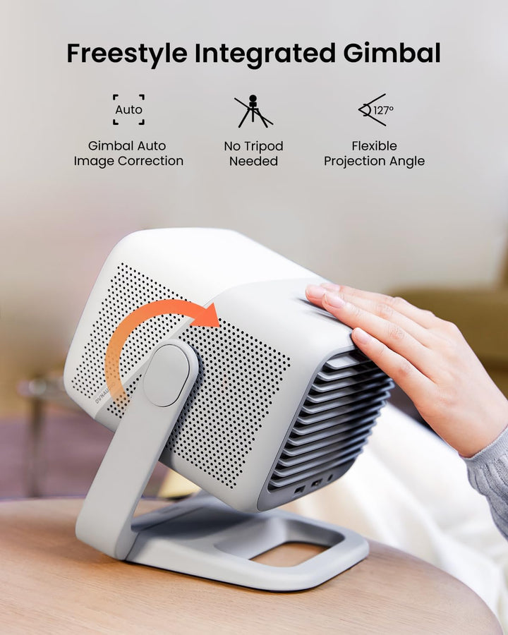 JMGO N1 Beamer, 1080P FHD Projektor, 800 CVIA Lumen Mini Beamer Outdoor, 150 Zoll Triple Laser 3D Be