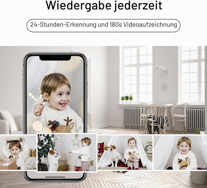 LAXIHUB Hundekamera mit App 2K/3MP HD Kamera Überwachung Innen 2,4 GHz, Hundekamera Nachtsicht Innen