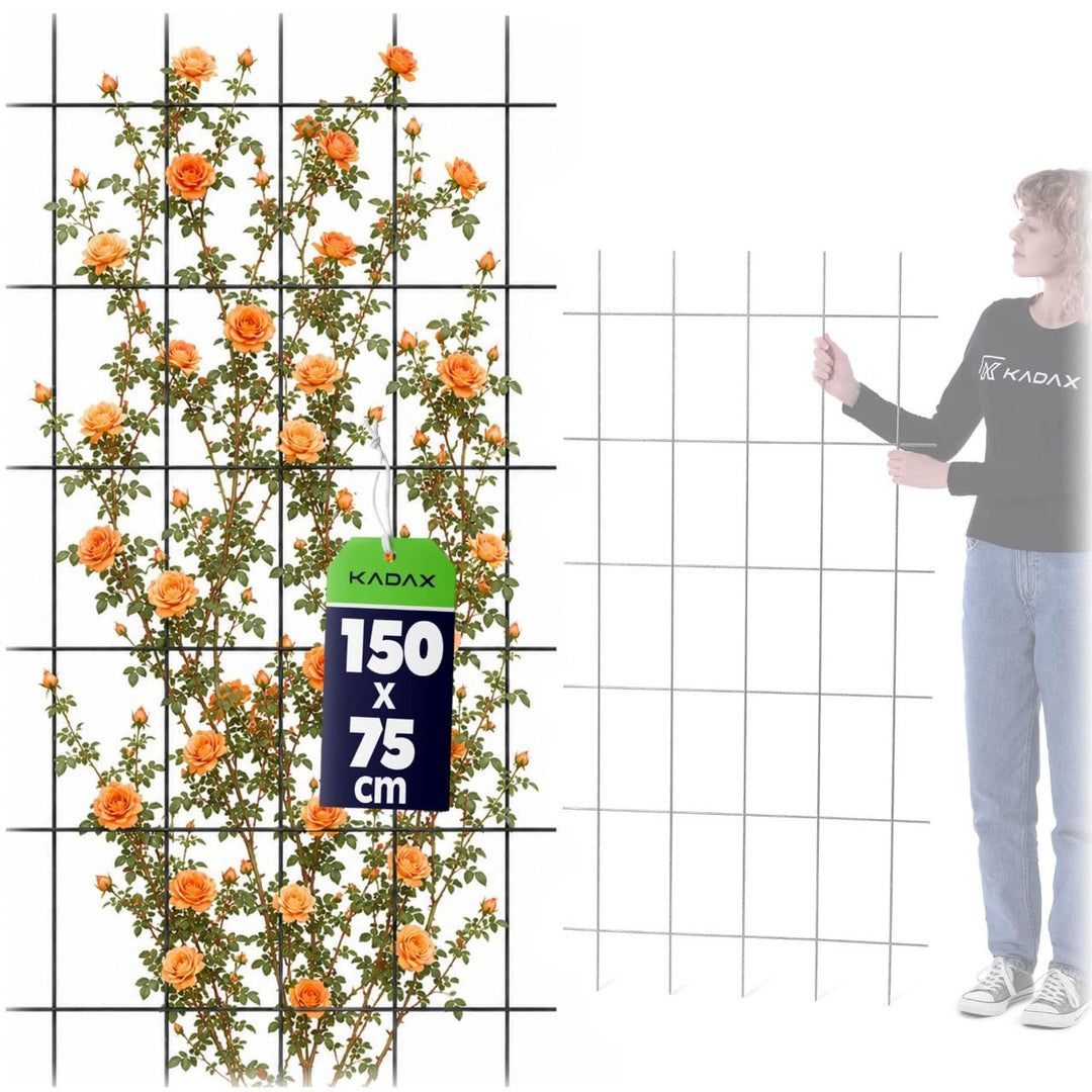 KADAX Rankgitter, Gitterspalier für Garten, Pflanzen, Balkon, Terrasse, Metall Spalier, Rankhilfe, K