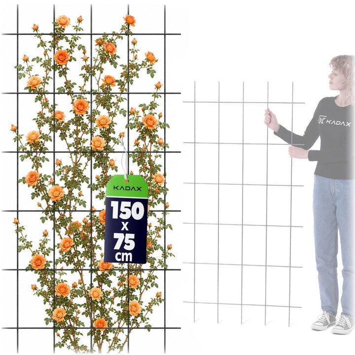 KADAX Rankgitter, Gitterspalier für Garten, Pflanzen, Balkon, Terrasse, Metall Spalier, Rankhilfe, K