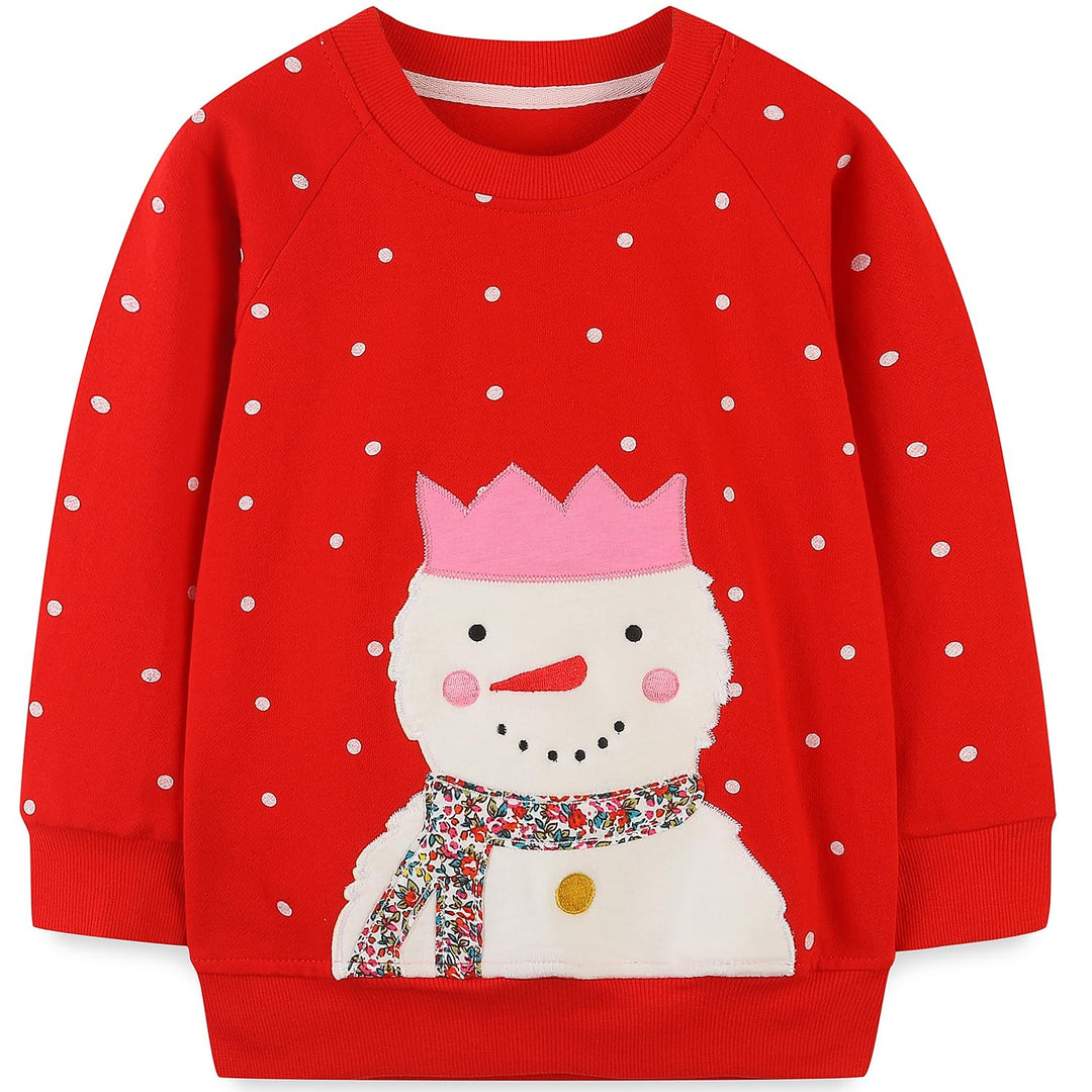 Mädchen Weihnacht Pullover Kinder Weihnachtskleidung Rentier Sweatshirts Baumwolle Warme Christmas L