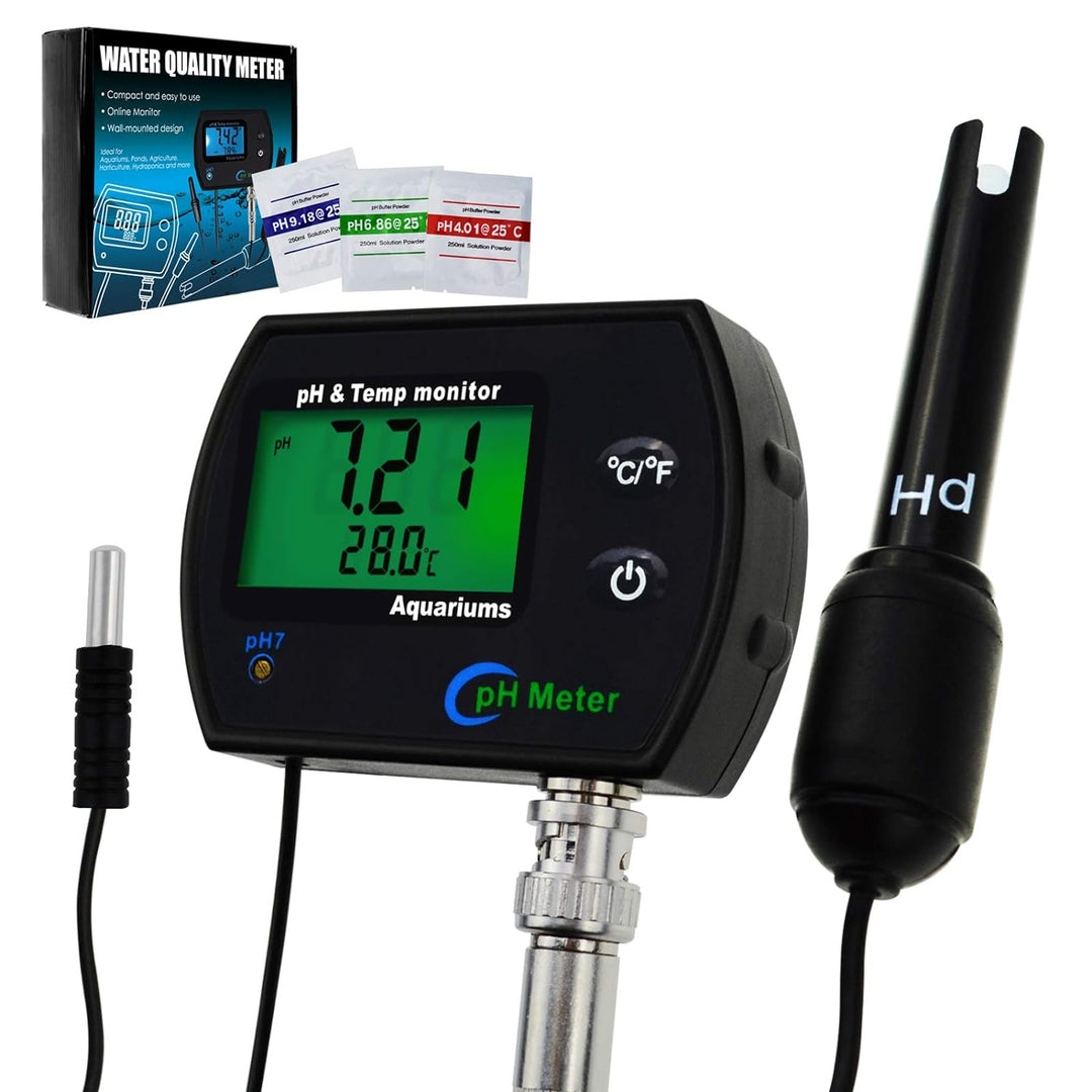 PH Messgerät 2 in 1 Temperatur Digitaler PH Tester, pH-Meter mit ATC, Wasserqualität Tester mit LCD,