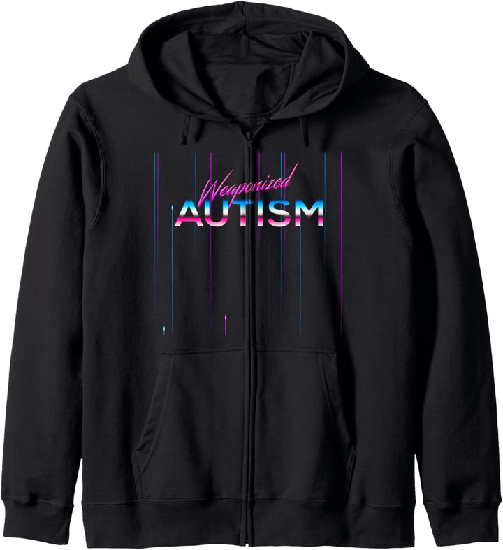 Weaponized Autism Produkt 80er & 90er Jahre Vaporwave Stil Kapuzenjacke