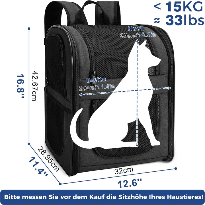 apollo walker Haustier Rucksäcke Haustier Tragetasche für 2-12kg Hunde und Katzen weich, faltbar Sch