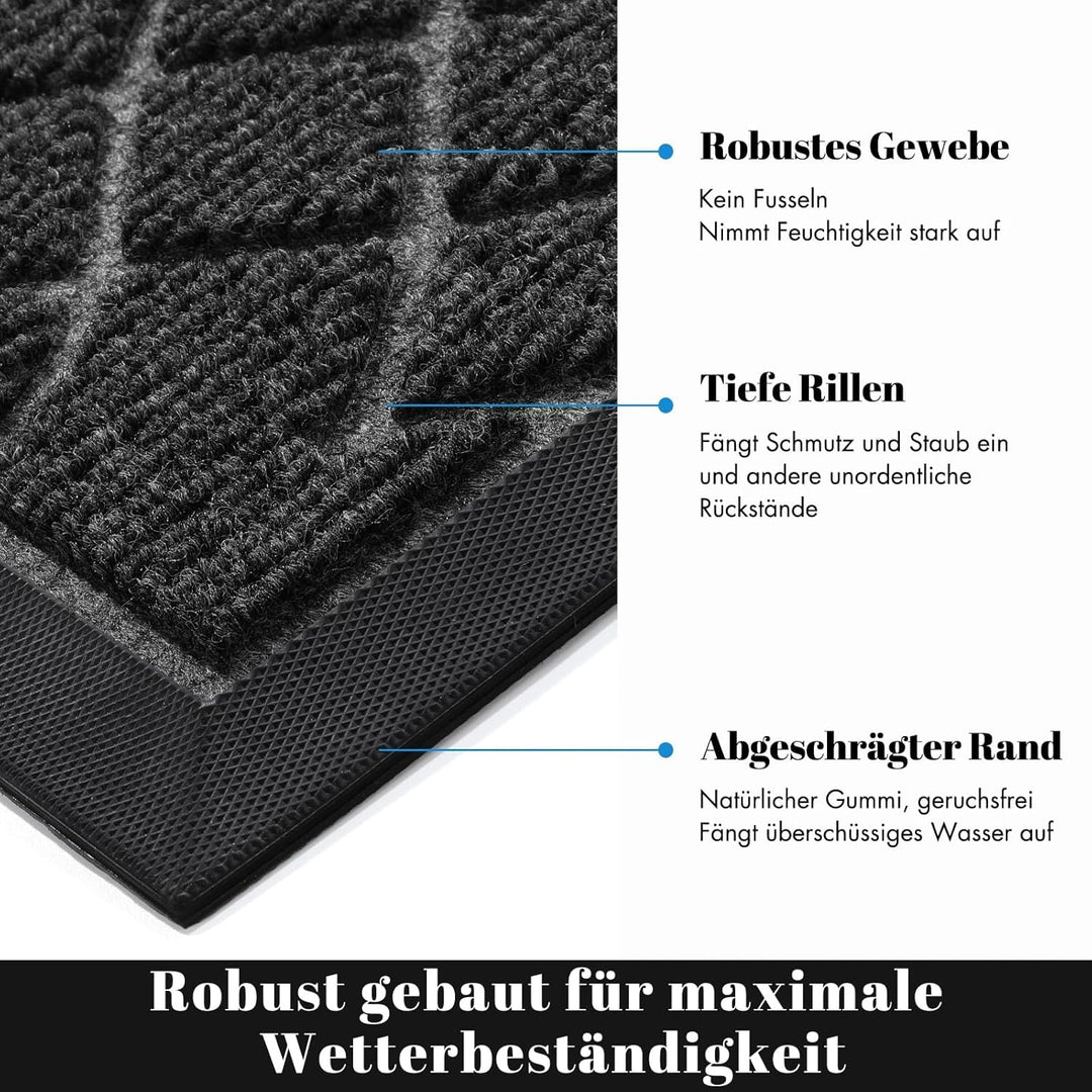 Yimobra Fussmatte Aussen, Waschbar Wetterfest, 120 x 81 cm, Robuste und Wasserabsorbierende, Schmutz