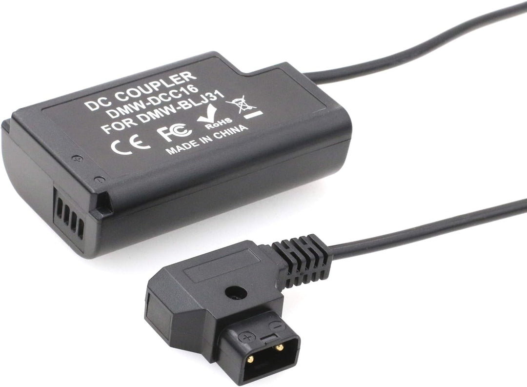 HangTon V-Mount D-Tap an Dummy-Batterie DMW-DCC16 DC-Koppler für Panasonic Lumix DC-S1 S1M S1H S1R S