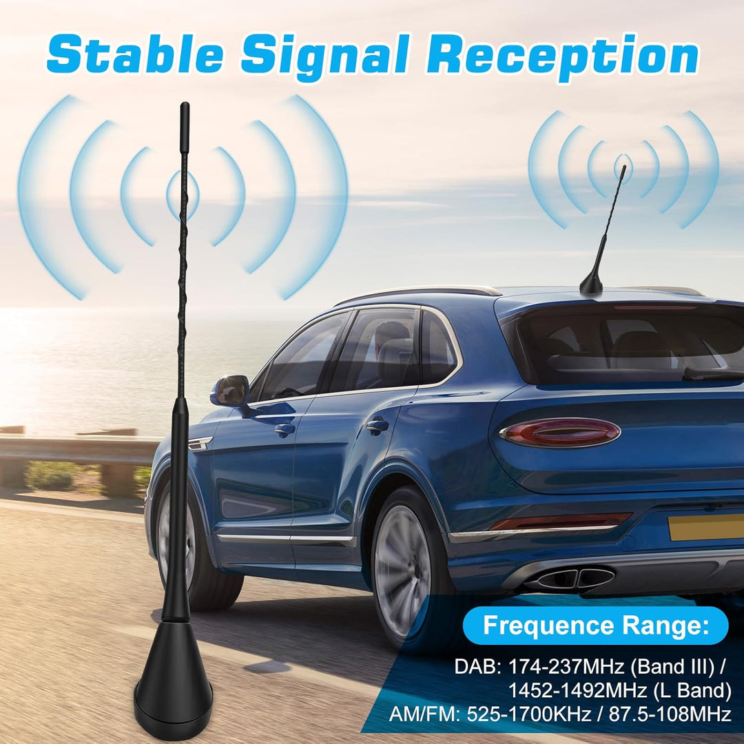 DAB Antenne Auto, DAB+ Autoantenne FM/AM Dachantenne Digital Radioantenne mit Verstärker, Autoradio