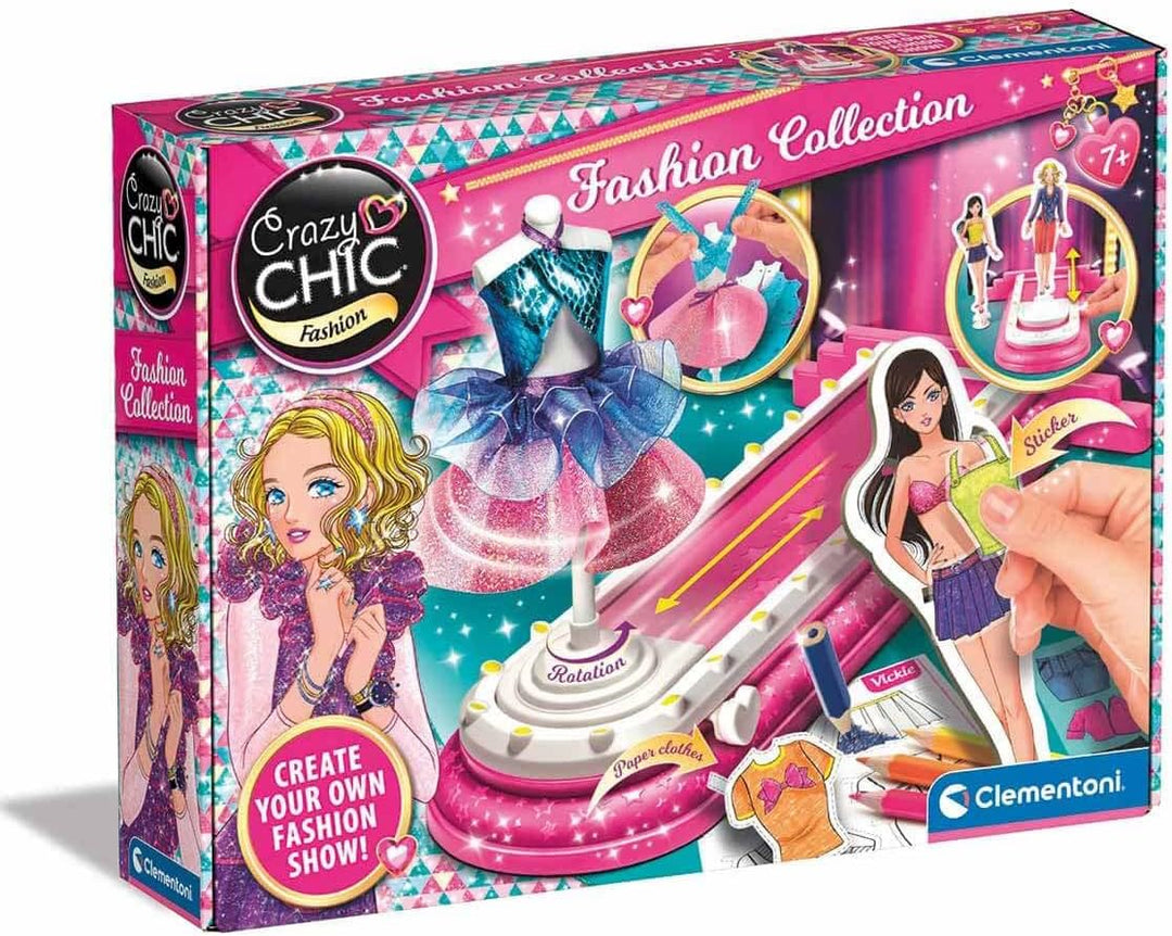 Clementoni 18666 Crazy Chic-Mode-Kollektion-Kreativspielzeug, Geschenk-Set Für Mädchen Ab 7 Jahren,
