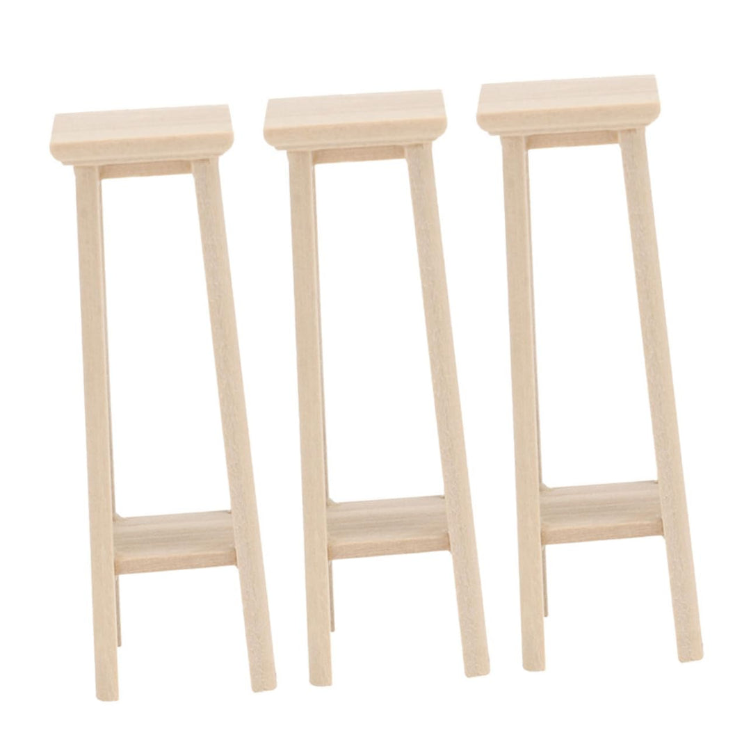 TOYANDONA 3St Mini-Hocker barstuhl bar stühle Barhocker Mini-Verzierung Mini- -Puppenhaus Mini-Blume