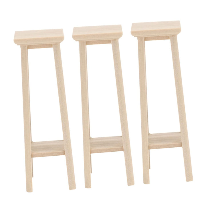 TOYANDONA 3St Mini-Hocker barstuhl bar stühle Barhocker Mini-Verzierung Mini- -Puppenhaus Mini-Blume