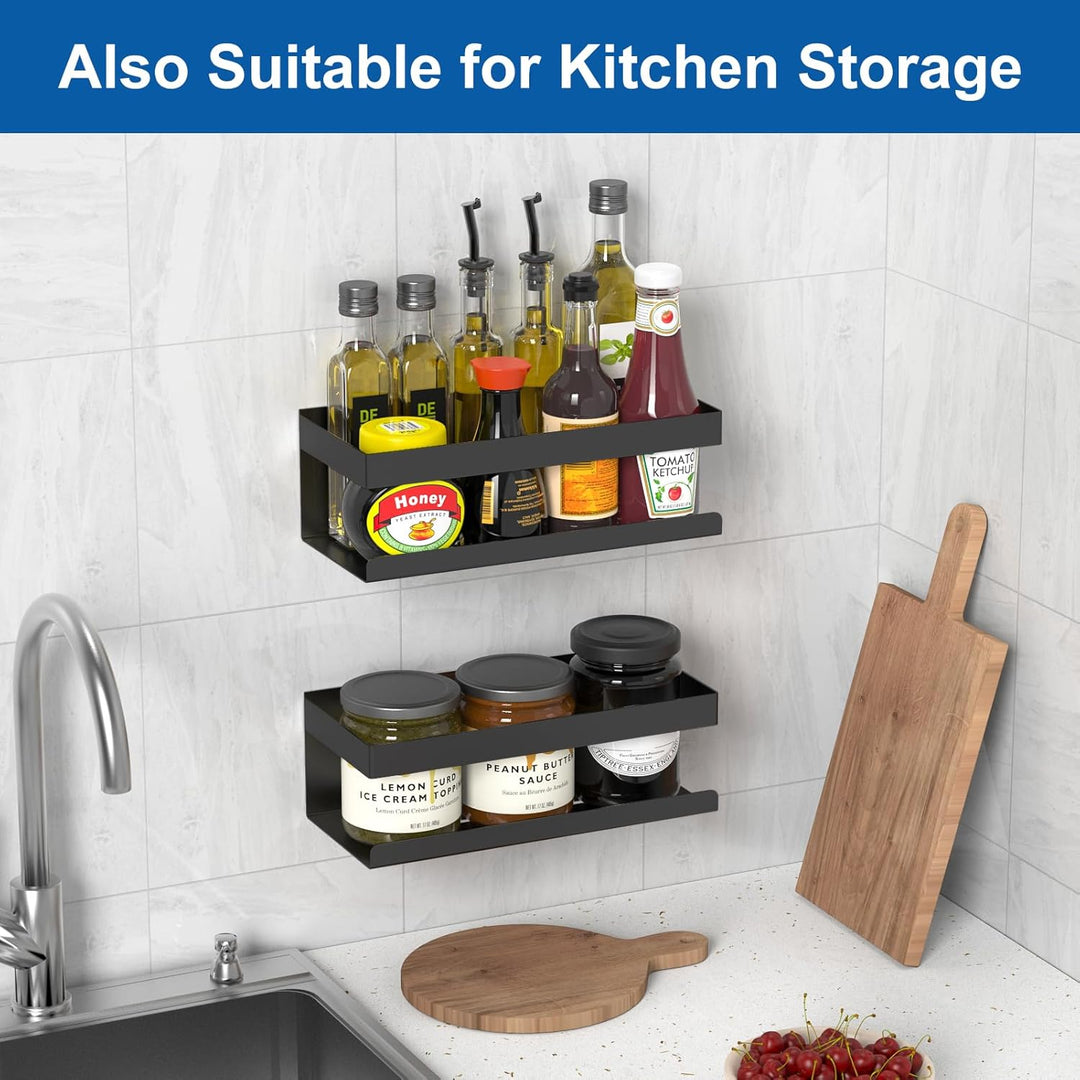 UUlioyer Duschablage Ohne Bohren, Duschregal aus Edelstahl SUS304, 2 Stück Badezimmer Regal Organize