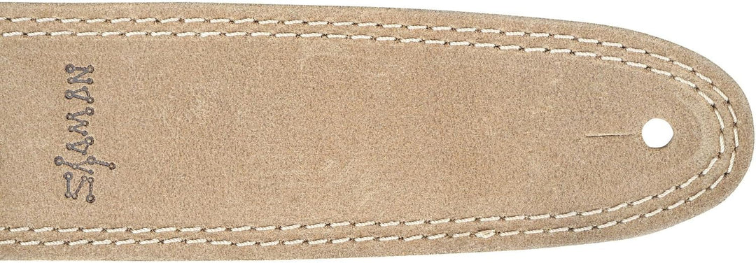 Shaman Standard 02 (Gitarrengurt aus Echtleder, Made in EU, extra lang einstellbar) hellbraun