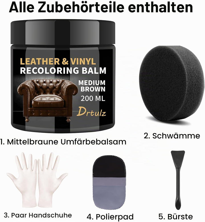 Leder Reparatur Set Schwarz, Lederpflege Für Ledercouch, Für Vinyl Möbel, Sofa, Autositze, Schuhe Fü