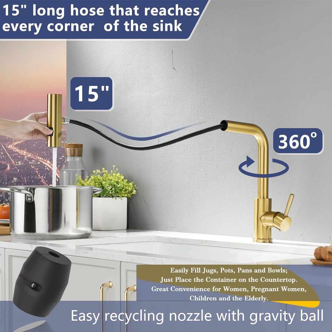 TIMACO küchenarmatur ausziehbar Wasserhahn Küche 360° Schwenkbar Mischbatterien für Küche Armatur Ei