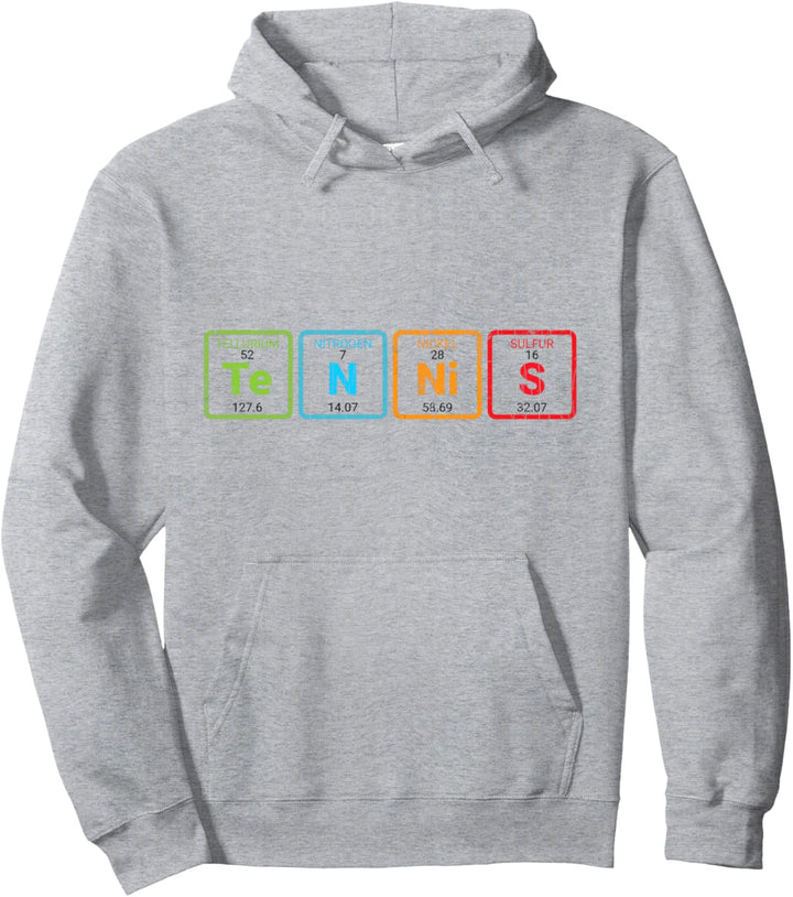 Periodensystem-Tennis, lustige Spielersport-Grafik Pullover Hoodie
