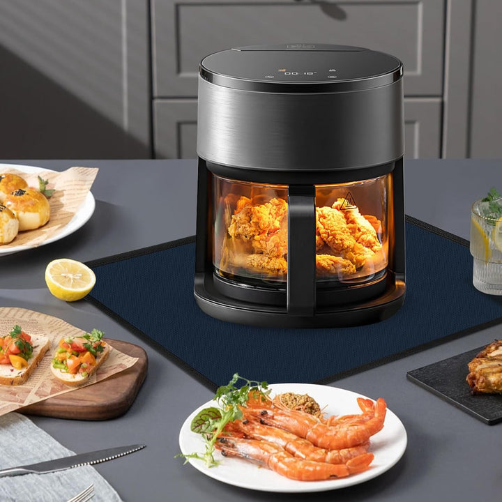 Feuerfeste Hitzebeständige Unterlage für Airfryer, 30x45cm, Blau | 550 °C / 1022 °F Hitzeschutzmatte
