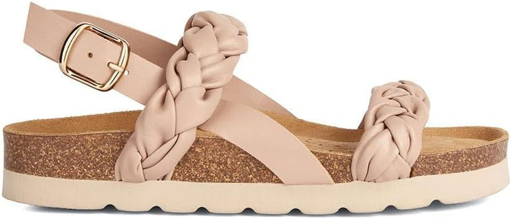 Geox Mädchen D Brionia High Sandal 36 EU Nude, 36 EU Nude