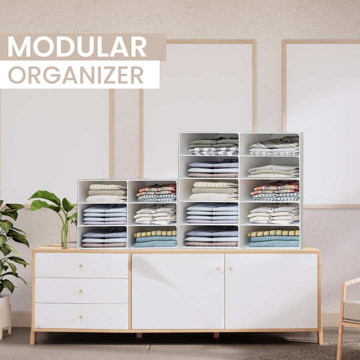 Modulares Regal, Kleiderorganizer für Schrank, Regal für Zimmer, Flur. Aufbewahrungsregal für Zuhaus