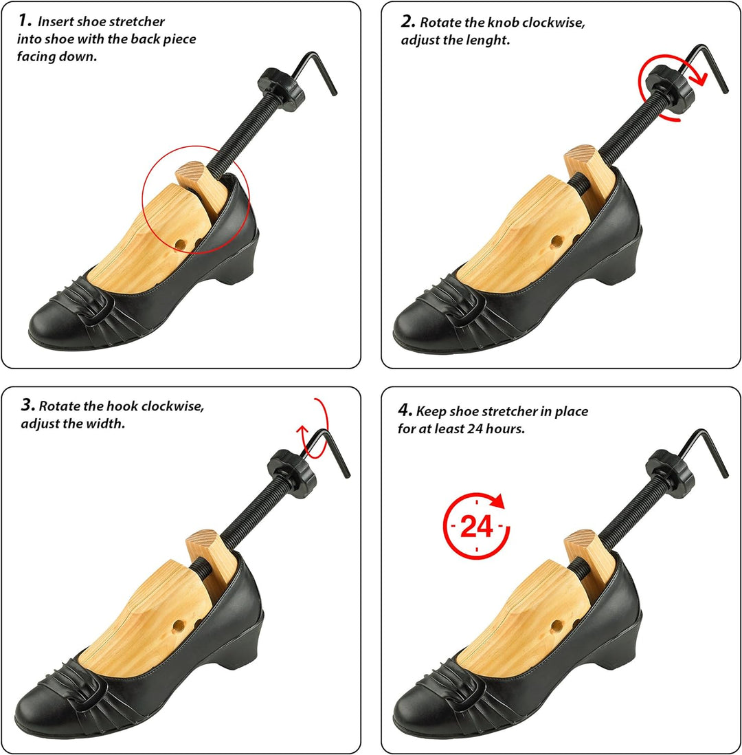 MEDca Professioneller 2-seitiger Holzschuhspanner, Deluxe-Holzschuh für Herren und Damen, Grösse L,