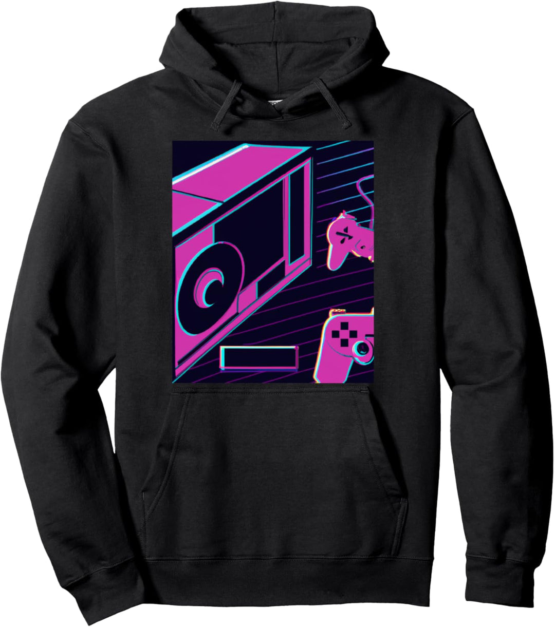 Vaporwave Aesthetic Gaming Konsole Zukunft Pullover Hoodie