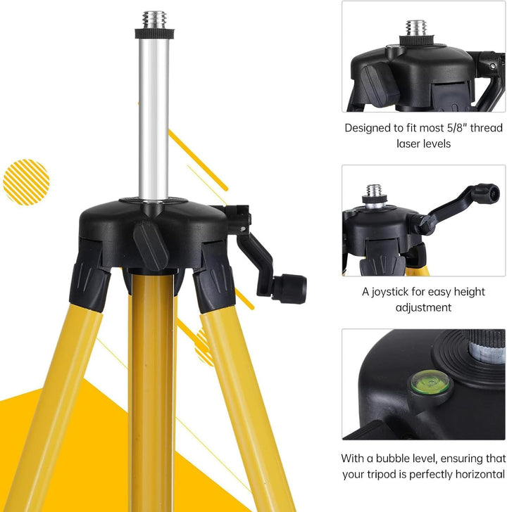 Candeon Kreuzlinienlaser Stativ, Teleskopisch Laser Level Stativ Gewinde 5/8", 38-100cm, Aluminiumst