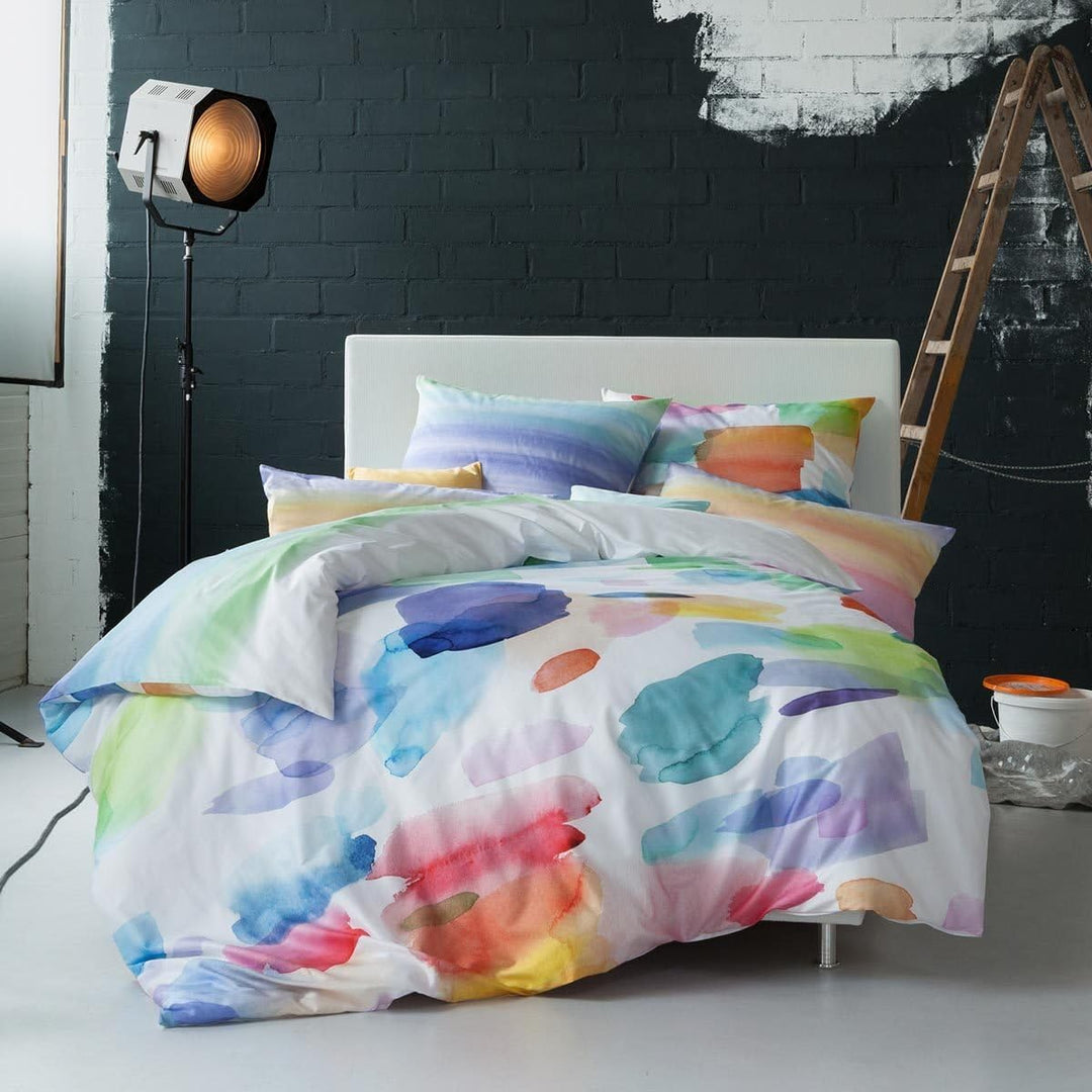 ESTELLA Mako-Satin Wendebettwäsche Splash Multicolor 1 Bettbezug 200 x 220 cm + 2 Kissenbezüge 80 x